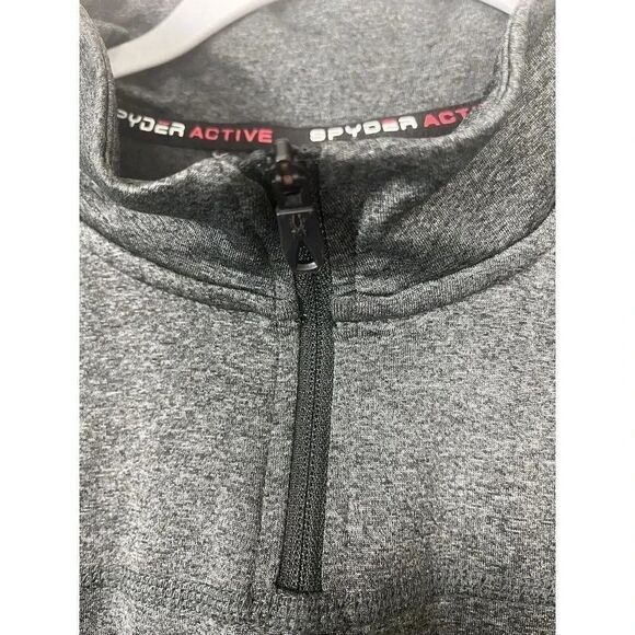 SPYDER Size MEDIUM 1/4 zip Sweatshirt Stretch-Pullover gray NEW - Picture 3 of 12